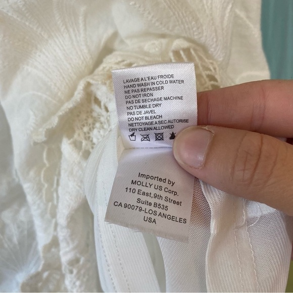 Holly Bracken Lace Boho Tunic White Sz Medium - Picture 5 of 10